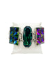 Jean Paul Gaultier Multi Color Prism Crystal Silver Bracelet