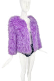 Vintage Lavender Purple Marabou Feather Jacket