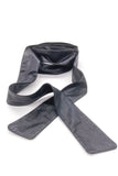 Vintage Black Leather "Obi" Tie Belt