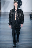 3.1 Phillip Lim Black Knotted Fishnet Rope Sleeveless Tunic Top FW2015