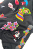 Lou de Betoly Black Sweatshirt with Multicolor Patch Embellishments