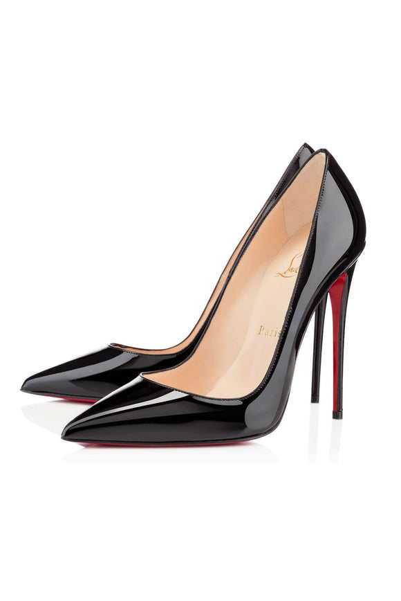 Christian Louboutin Pigalle Follies Patent Leather Pointed Toe Stiletto Size 42