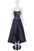Louis Féraud Bead and Sequin Bustier Hi-Low Gown Dress