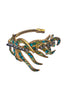 Louis Vuitton Gold Crystal Multi Colored Feather Bracelet