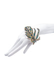 Louis Vuitton Gold Crystal Multi Colored Feather Bracelet