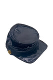 Louis Vuitton Patent Leather Calvary Cap with Gold LV Buttons