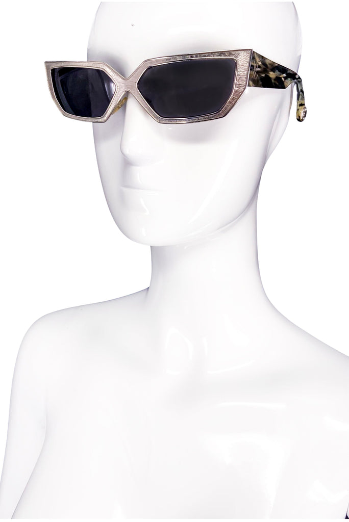 Louis Vuitton Silver Trapezoid "Matrix" Sunglasses