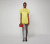Marc Jacobs Bright Yellow Lace Mini Dress with Sequin Embellishment