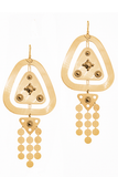 Maison Margiela Gold Industrial Steam Punk Oversized Earrings Runway Fall 2017