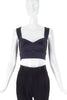 Alexander McQueen McQ Black Satin Bustier Top
