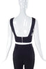 Alexander McQueen McQ Black Satin Bustier Top