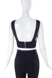 Alexander McQueen McQ Black Satin Bustier Top