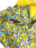 Marc Jacobs Yellow and Baby Blue Print Silk Top and Scarf FW2009