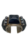 Marc Jacobs Black Onyx Pyramid Silver Oversized Bracelet Fall 2008