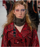 Maison Margiela by John Galliano Extra Long Silver Chrome Runway Earring Fall 2017