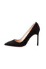 Manolo Blahnik Black Suede "BB" Pointed Pump Heel Size 37