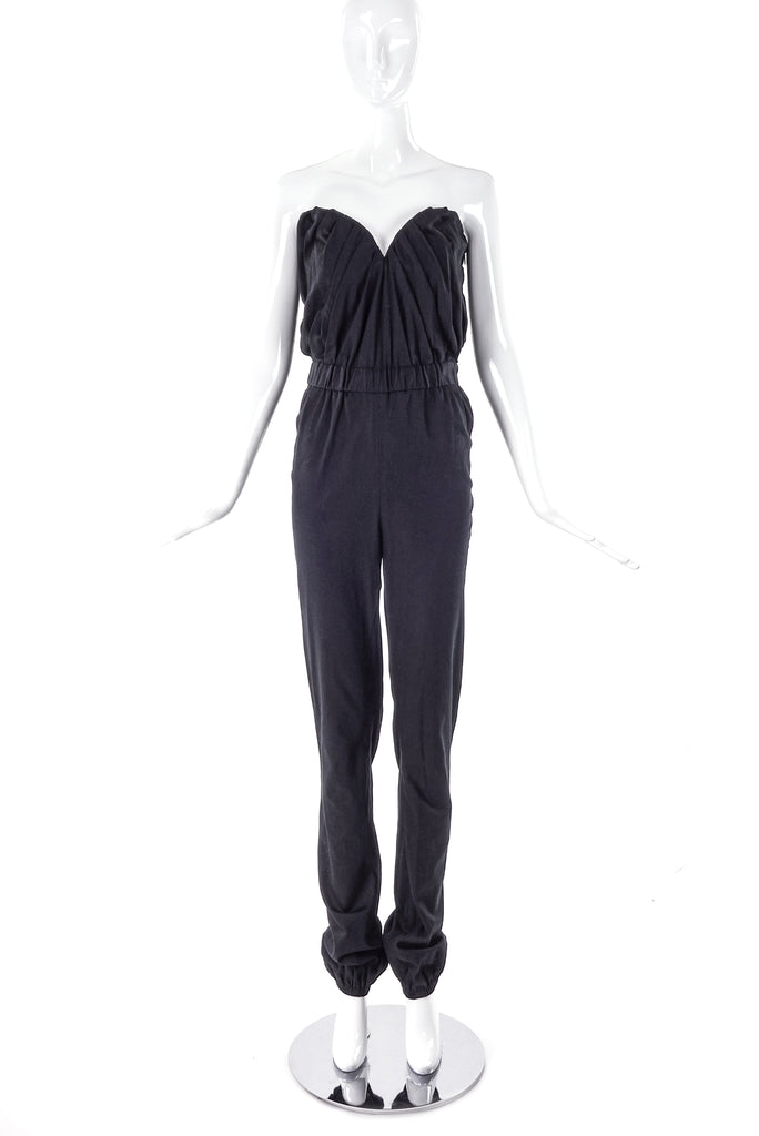 Mara Hoffmann Black Cotton with Built-In Corset Jumpsuit