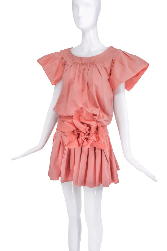 Marc Jacobs Peach Flower Waist Belt Mini Dress SS2011