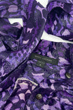 Marc Jacobs Purple Shine Silk Camoflauge Print Shift Dress
