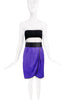 Marc Jacobs Purple Blue Satin High Waisted Cummerbund Wrap Skirt