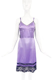 Marc Jacobs Liz Taylor Purple Lavender Silk Bustier Inlay Slip Dress