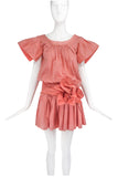 Marc Jacobs Peach Flower Waist Belt Mini Dress SS2011