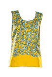 Marc Jacobs Yellow and Baby Blue Print Silk Top and Scarf FW2009