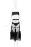 Marc Jacobs Sheer Mesh Polka Dot Maxi Skirt