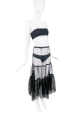 Marc Jacobs Sheer Mesh Polka Dot Maxi Skirt