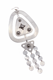 Maison Margiela by John Galliano Silver Chrome Industrial Oversized Runway Earrings Fall 2017