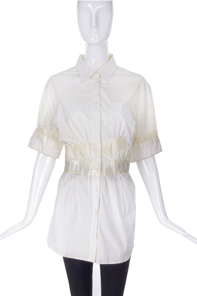Maison Martin Margiela Clear Duct Taped Cinched Waist Shirt SS2009