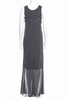 Maison Margiela Black Tank Top Overlayer Slip Dress Gown