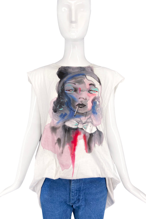 Vintage Multicolor Painted Marlene Dietrich T-shirt