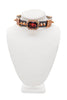 Mawi London Rose Gold Spike Gunmetal Mesh Twilight Topaz  Choker Necklace