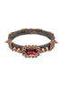 Mawi London Rose Gold Spike Gunmetal Mesh Twilight Topaz  Choker Necklace