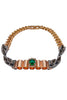 Mawi London Rose Gold Gunmetal Emerald Spike Necklace Choker