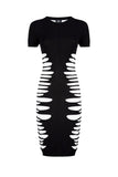 Alexander McQueen McQ Shredded BodyCon Dress #