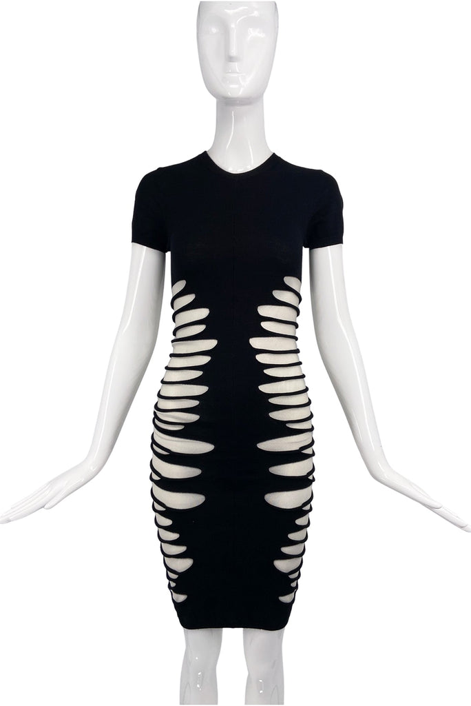 Alexander McQueen McQ Shredded BodyCon Dress #