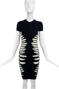 Alexander McQueen McQ Shredded BodyCon Dress #