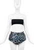 Meadham Kirchoff Blue Silver Leopard Mini Hot Shorts Runway Fall 2012