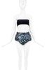Meadham Kirchoff Blue Silver Leopard Mini Hot Shorts Runway Fall 2012