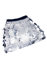 Milly Silver Large Paillette Mini Skirt