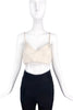 Miu Miu Ivory White Oversize Bralette Satin Top SS2013