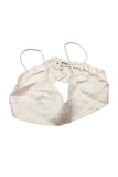 Miu Miu Ivory White Oversize Bralette Satin Top SS2013