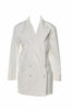 Miu Miu White Big Lapel Cotton Nylon Suit Blazer - BOUTIQUE PURCHASE PRICE
