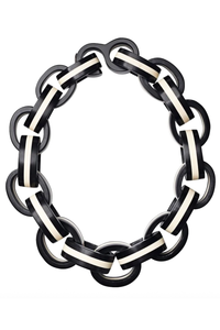 Monies Black and White Graphic Necklace