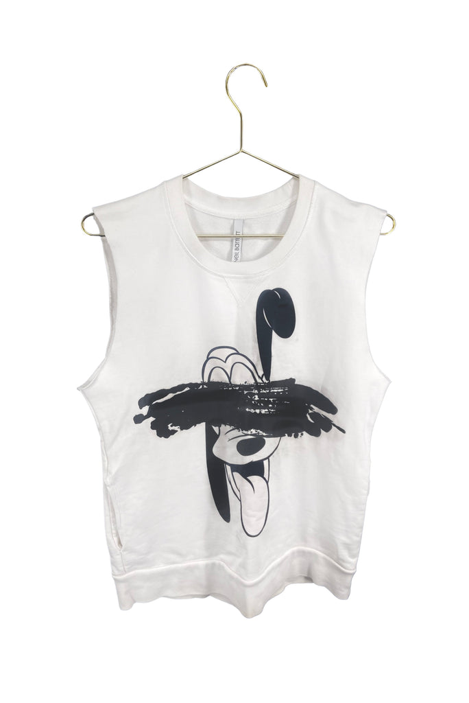 Neil Barrett White Pluto Sleeveless Sweatshirt