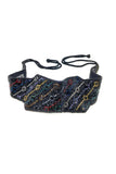 Nina Ricci Black with Multi-Color Beaded Corset Belt