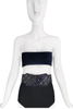 Nina Ricci Black with Multi-Color Beaded Corset Belt