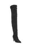 Office London Black Suede Thigh High Slouch Boots Size US 11